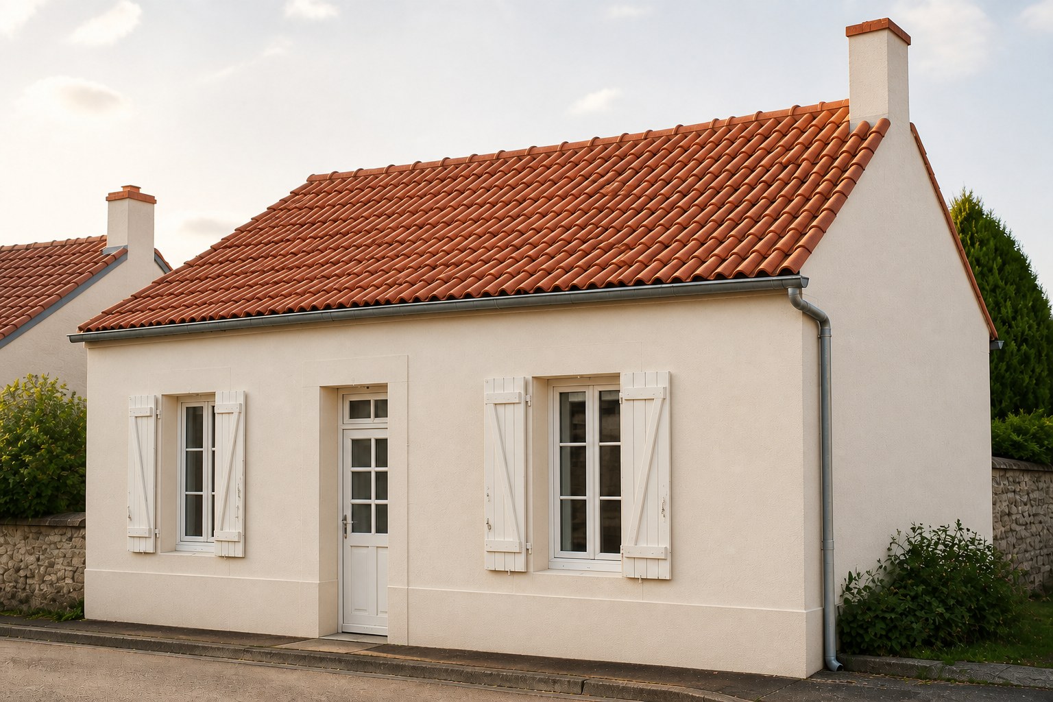 Même maison après entretien de la toiture et ravalement de la façade