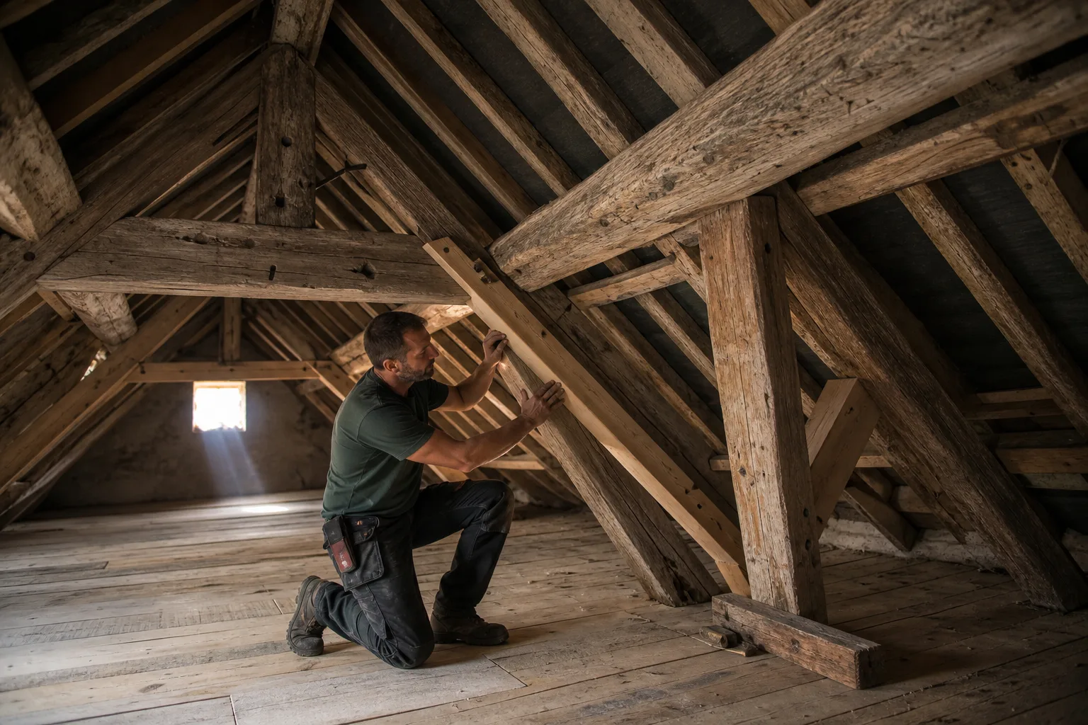 Renforcement d’une charpente traditionnelle